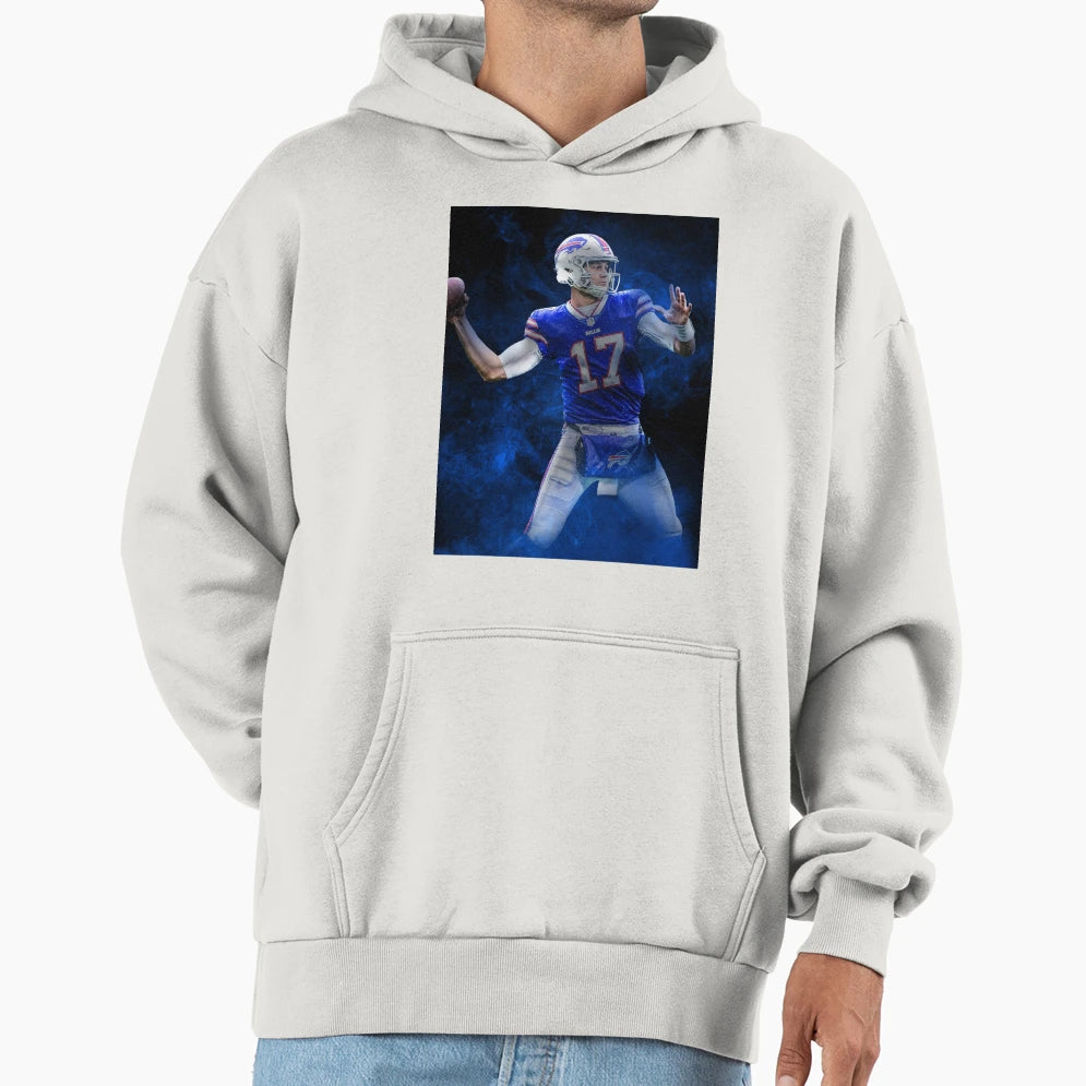 J Allen Buffalo Sports Art Hoodie - Novelty Apparel for Adults - T-Shirt, Sweatshirt, Hoodie