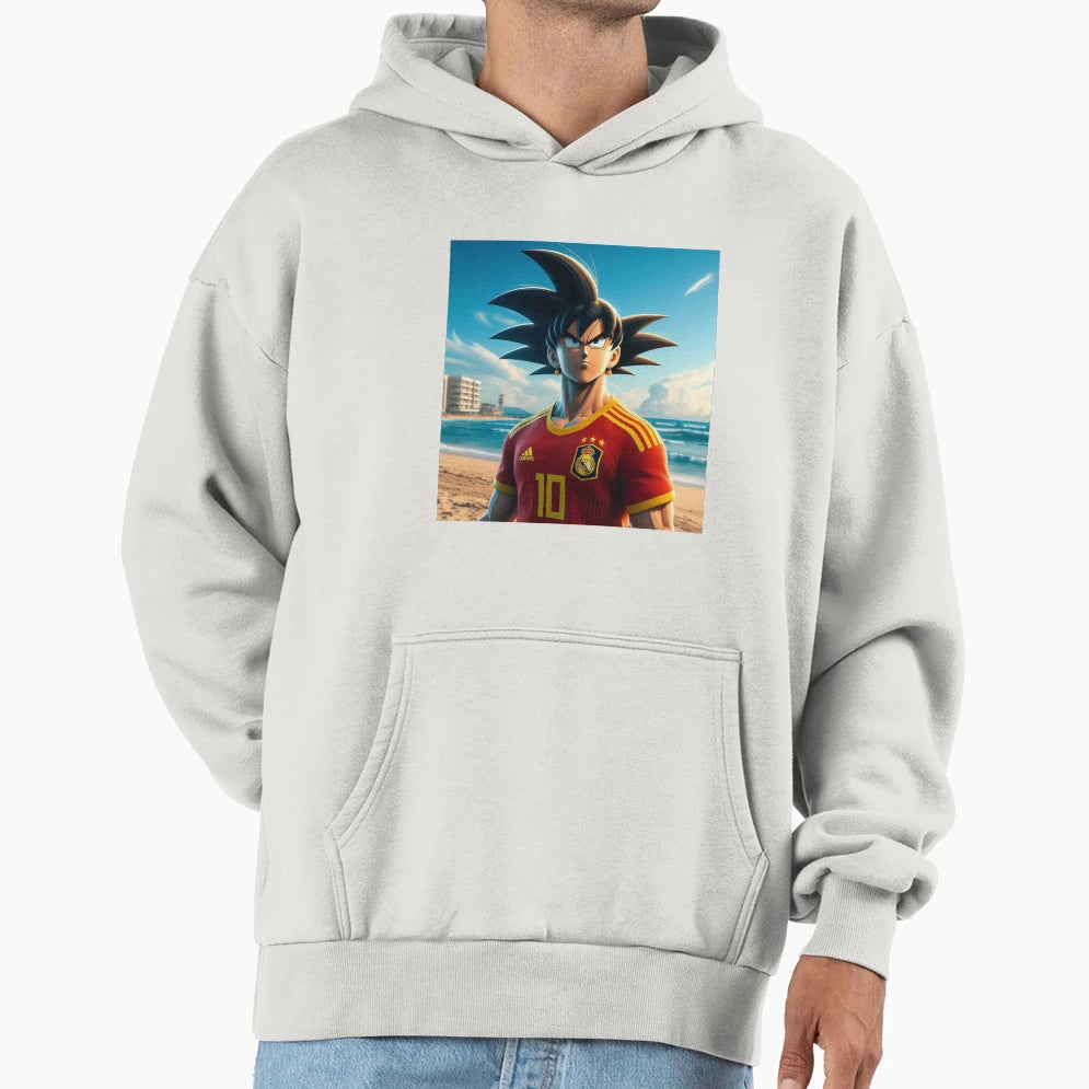 Goku Real Madrid Hoodie - Casual Everyday Wear for Adults - T-Shirt, Sweatshirt, Hoodie