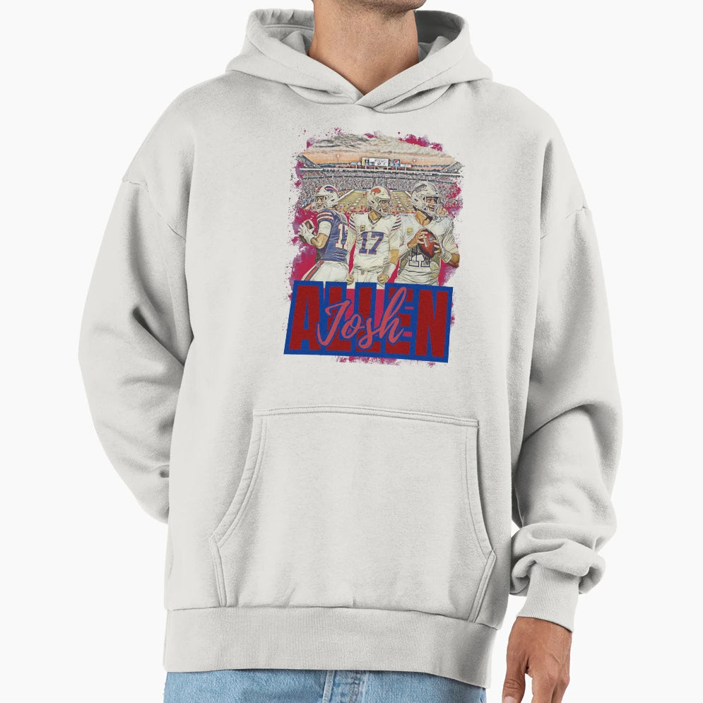 Qb No 17 Bootleg Football Fan Art Hoodie - Graphic Print Unisex - T-Shirt, Sweatshirt, Hoodie