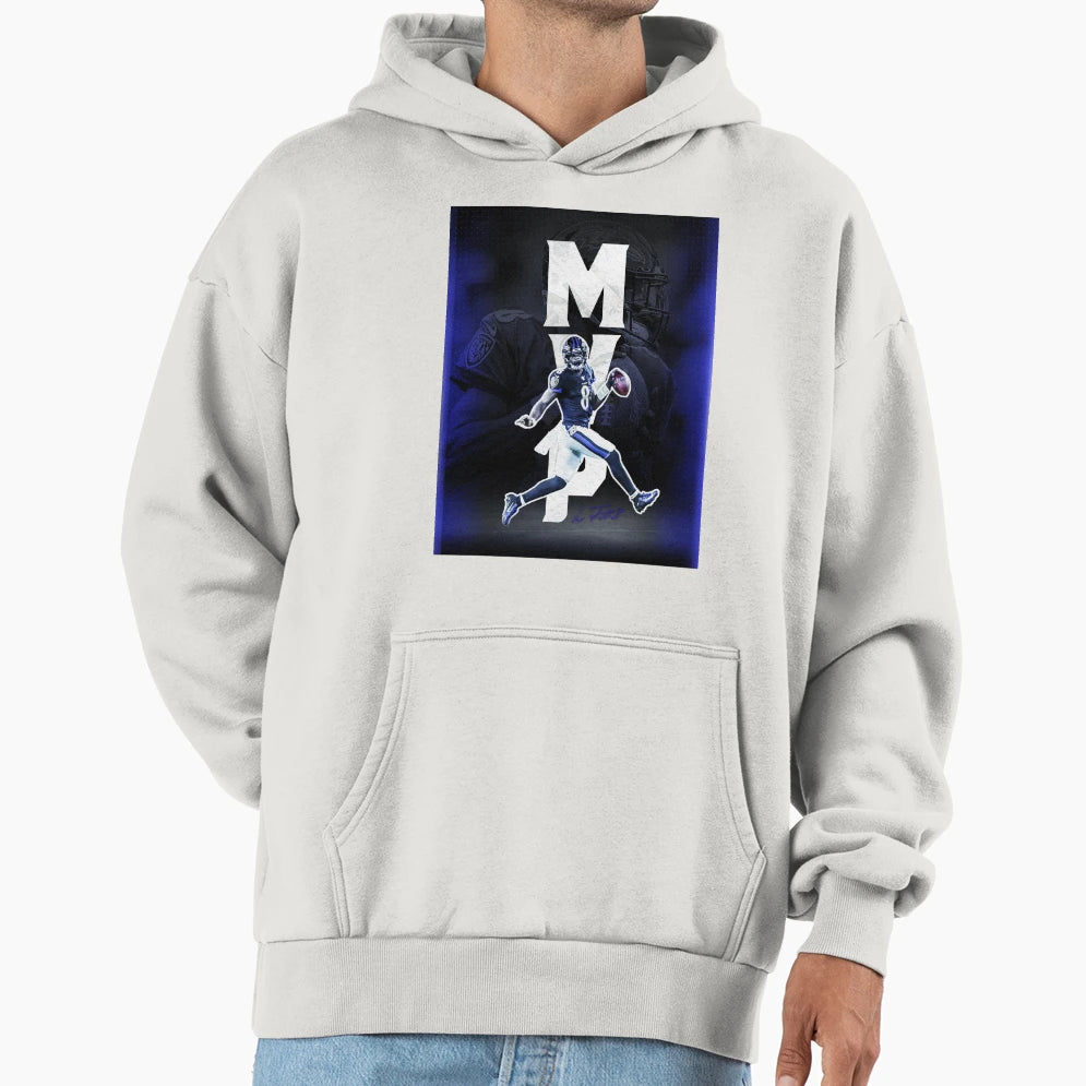 Lamar Baltimore Sports Art Hoodie - Graphic Print Men Women - T-Shirt, Sweatshirt, Hoodie