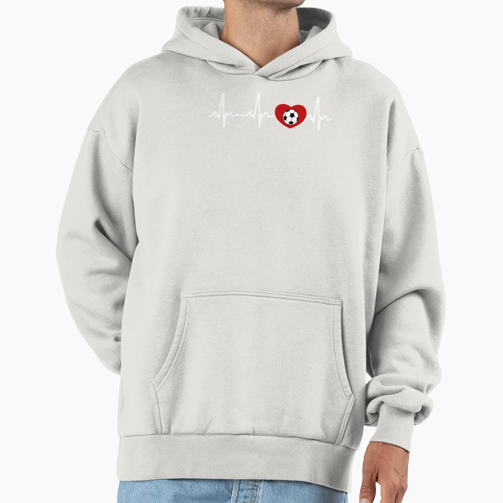 My Heart Beats Soccer Hoodie - Trendy Graphic Men Women - T-Shirt, Sweatshirt, Hoodie