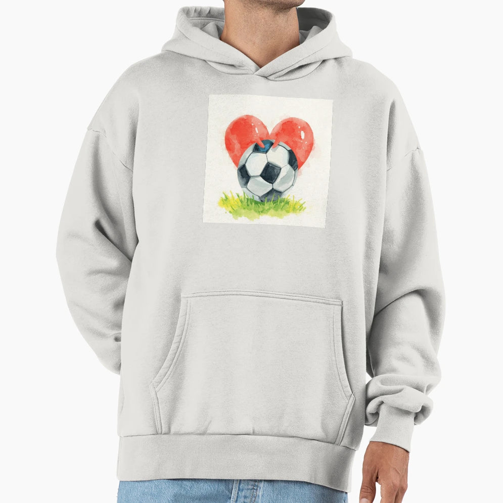 Soccer Love Hoodie - Custom Art Print for Adults - T-Shirt, Sweatshirt, Hoodie