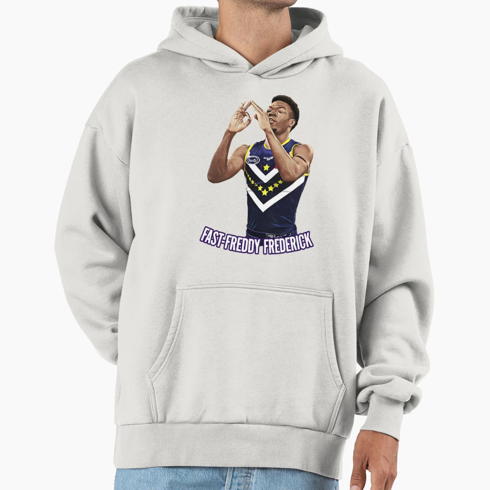 Fast Freddy Frederick Hoodie - Minimalist Print Unisex - T-Shirt, Sweatshirt, Hoodie
