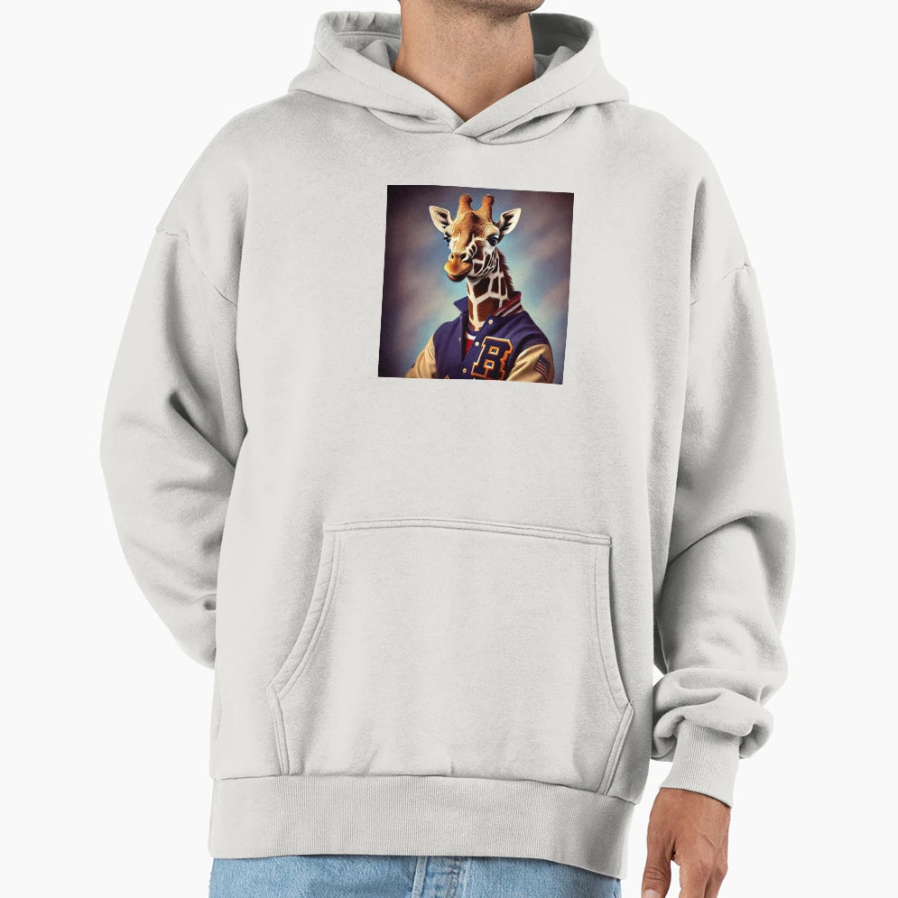 80S Yearbook Jock Giraffe V1 Hoodie - Novelty Apparel Unisex - T-Shirt, Sweatshirt, Hoodie