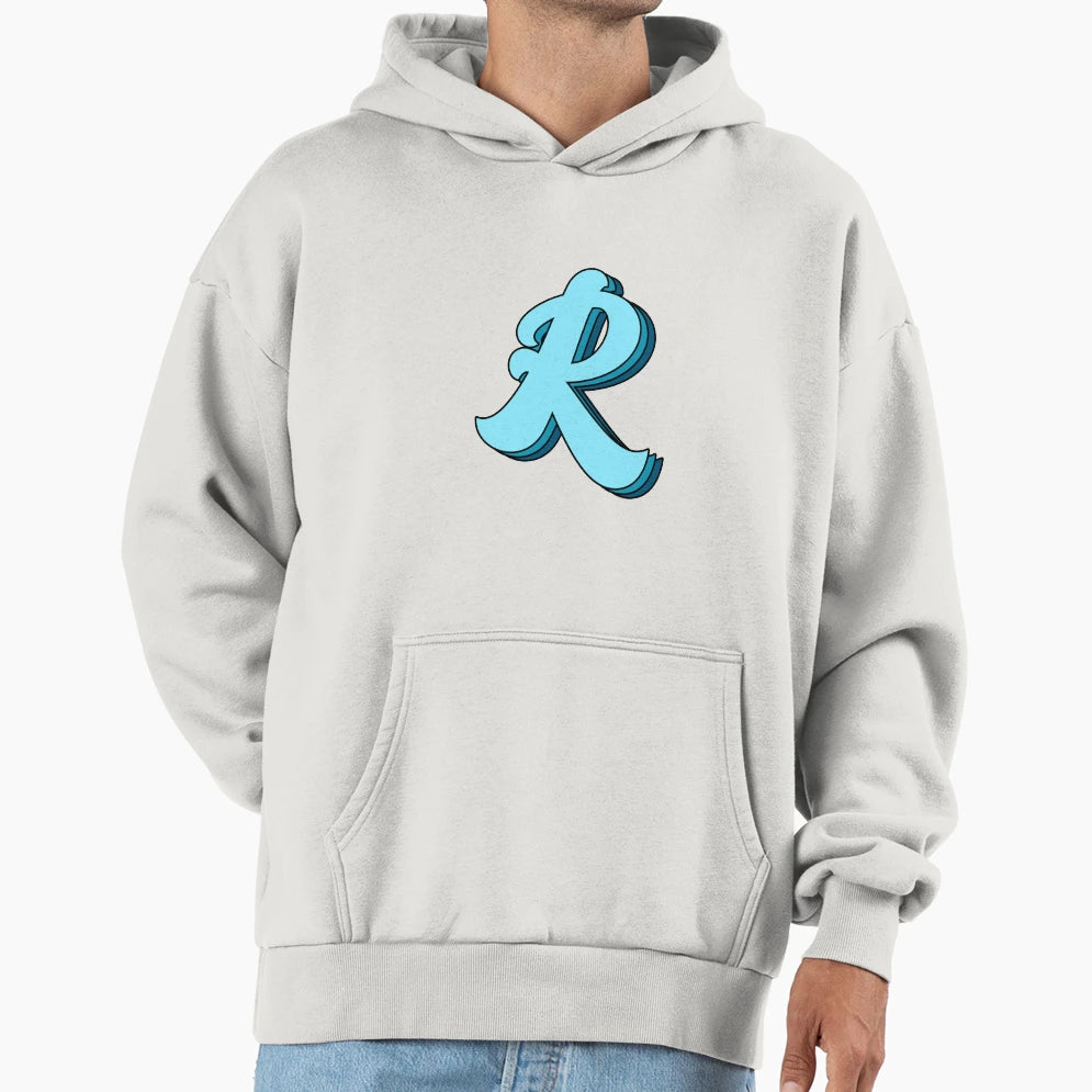 Blue R Hoodie - Trendy Graphic Unisex - T-Shirt, Sweatshirt, Hoodie