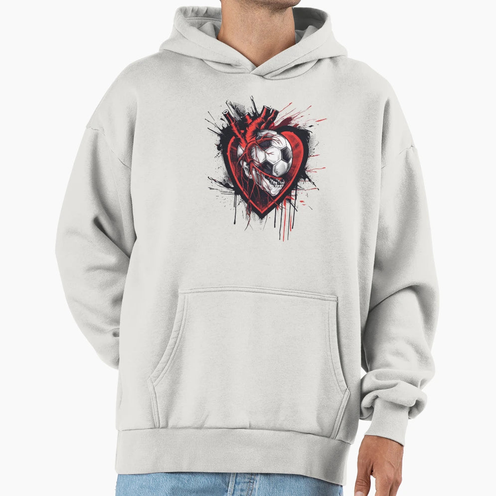 Soccer Heartbeat Hoodie - Minimalist Print Unisex - T-Shirt, Sweatshirt, Hoodie