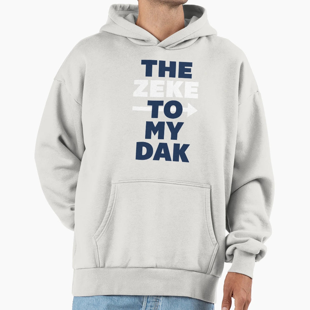 Zeke To My Dak Blue White Hoodie - Unique Graphic Men Women - T-Shirt, Sweatshirt, Hoodie