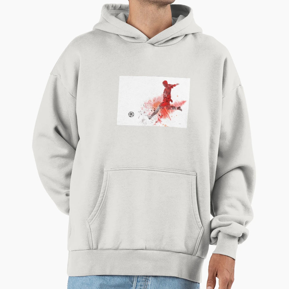 Soccer Player 1 Hoodie - Aesthetic Graphic for Adults - T-Shirt, Sweatshirt, Hoodie