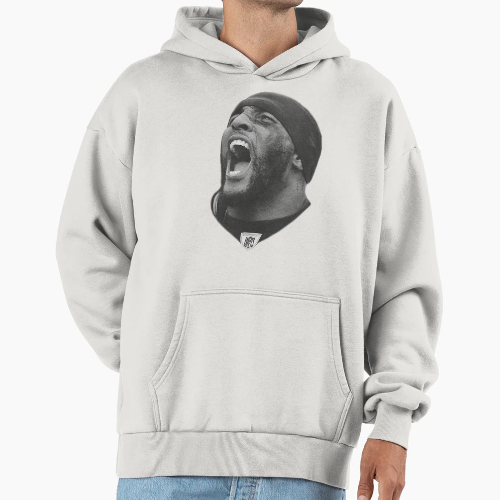 Ray Lewis Shout Hoodie - Streetwear Style Unisex - T-Shirt, Sweatshirt, Hoodie