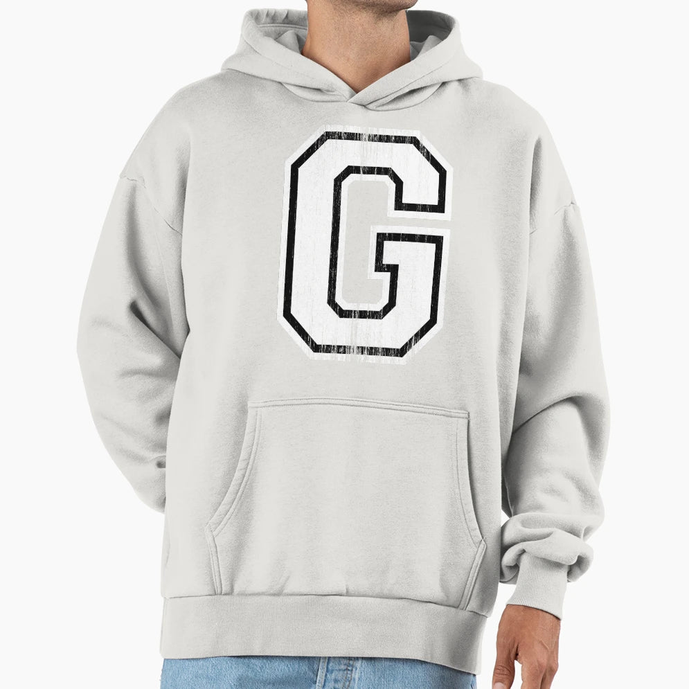 Big Varsity Letter G Hoodie - Minimalist Print Unisex - T-Shirt, Sweatshirt, Hoodie