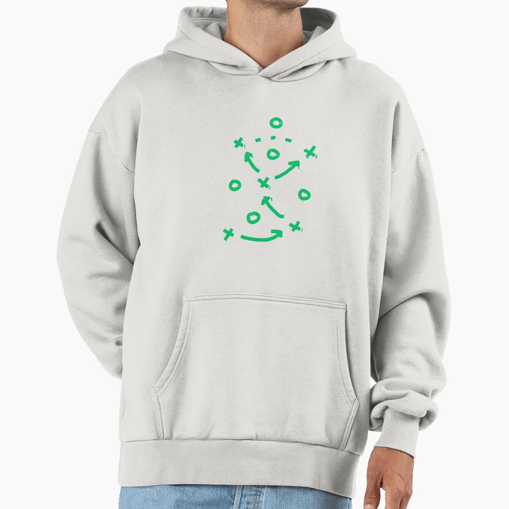 Football Green Tactic Soccer Field Hoodie - Streetwear Style for Adults - T-Shirt, Sweatshirt, Hoodie