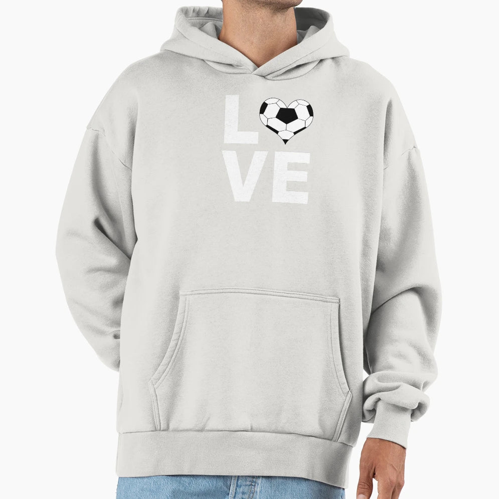 I Love Soccer Ball Sports Athlete Player Hoodie - Unique Graphic Men Women - T-Shirt, Sweatshirt, Hoodie