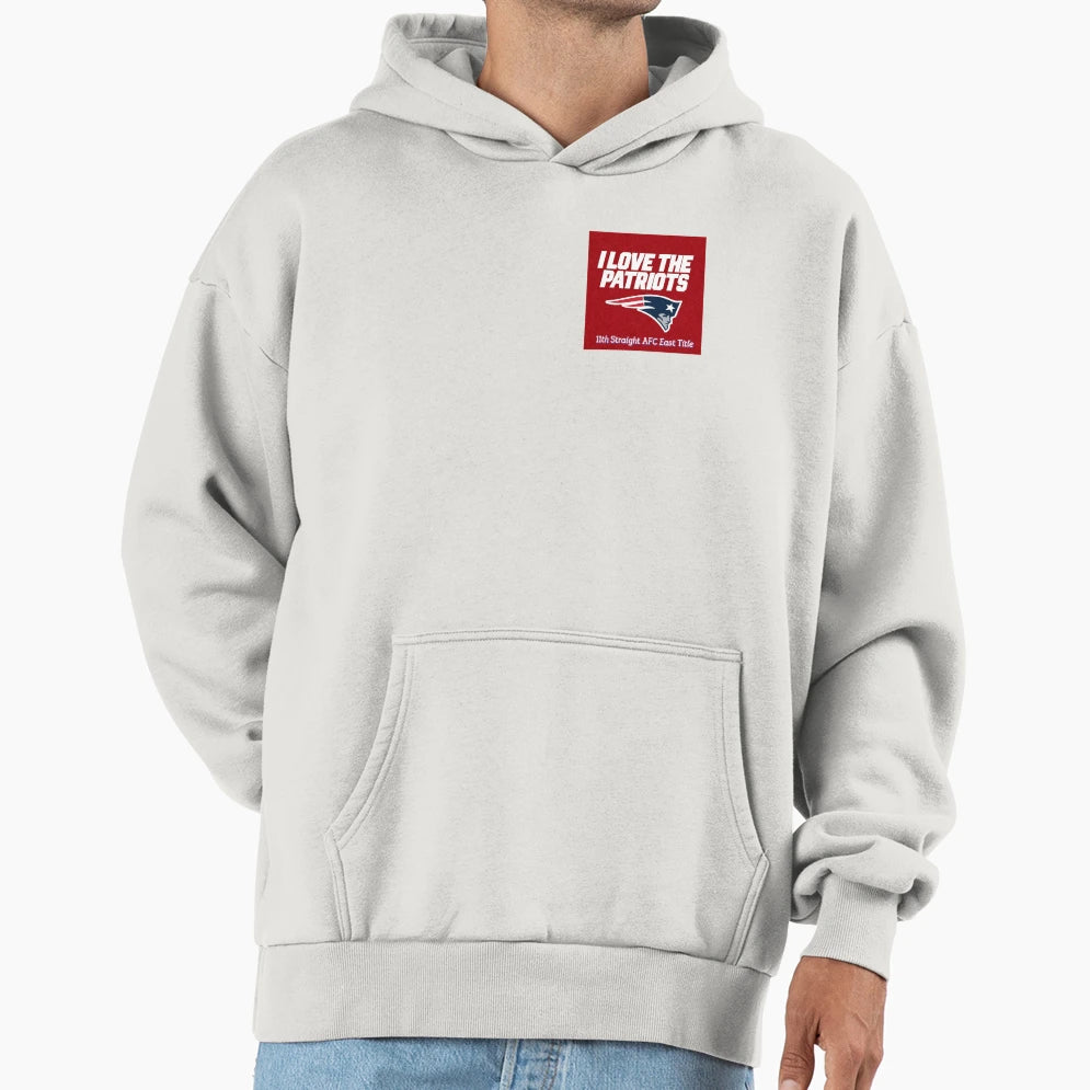 Pats Nation 11Th Straight Afc East Hoodie - Casual Everyday Wear Unisex - T-Shirt, Sweatshirt, Hoodie