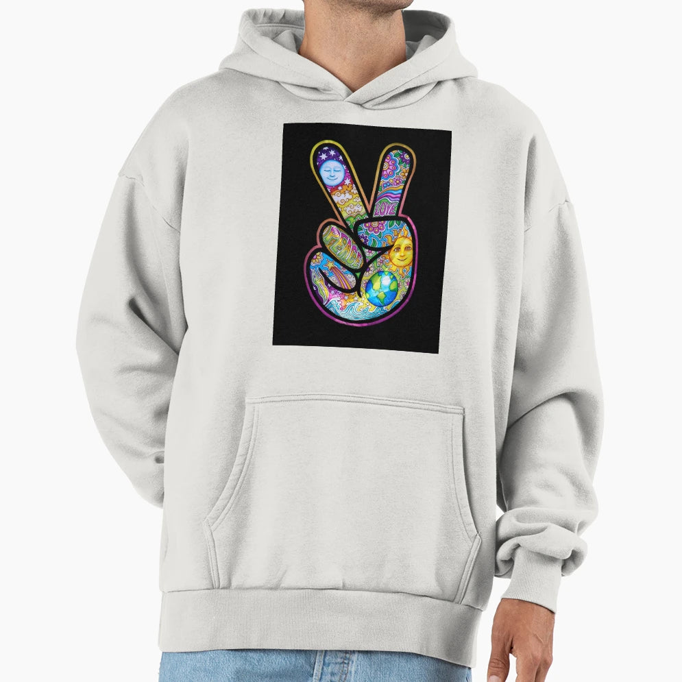 Peace And Love From 60S Hoodie - Trendy Graphic for Adults - T-Shirt, Sweatshirt, Hoodie