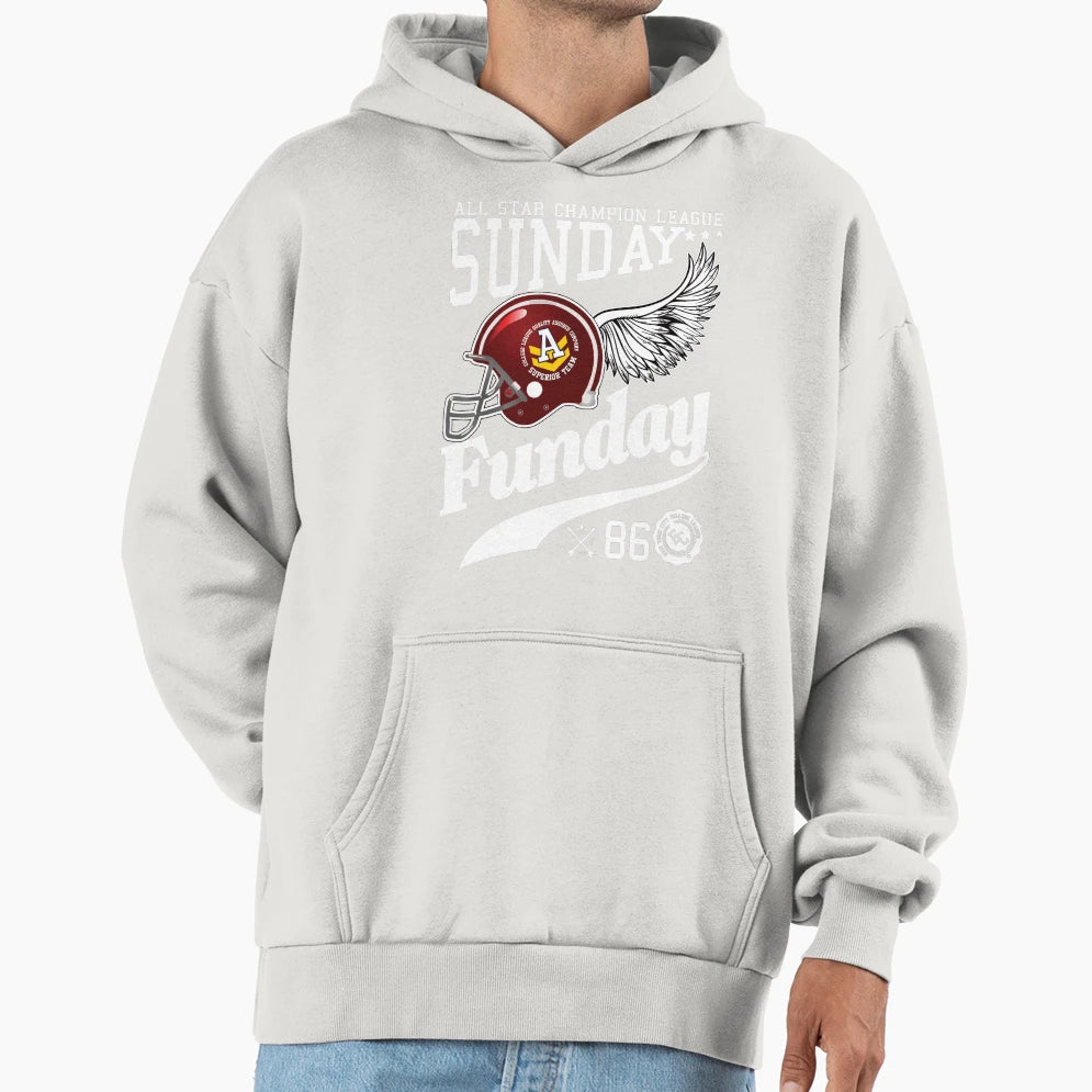 Sunday Funday Hoodie - Unique Graphic for Adults - T-Shirt, Sweatshirt, Hoodie