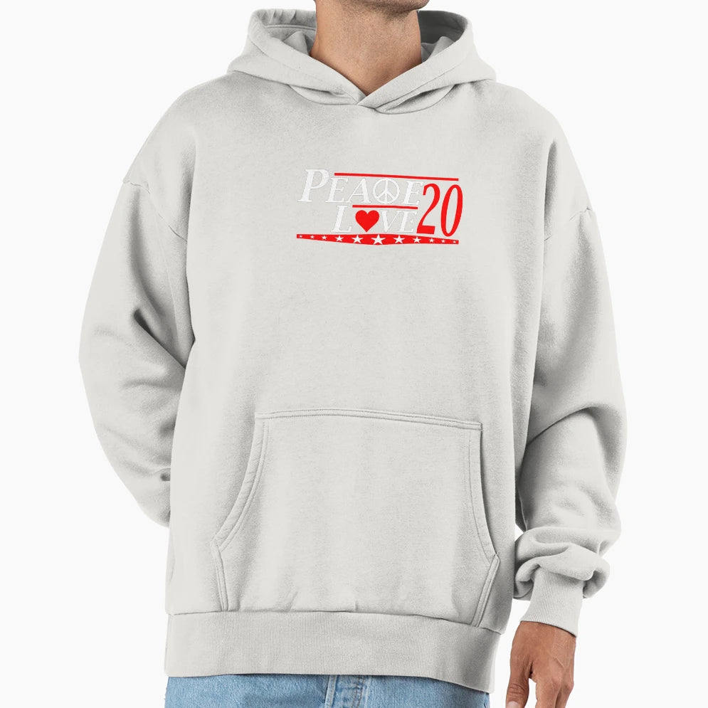 Peace Love Election Hoodie - Unique Graphic Men Women - T-Shirt, Sweatshirt, Hoodie