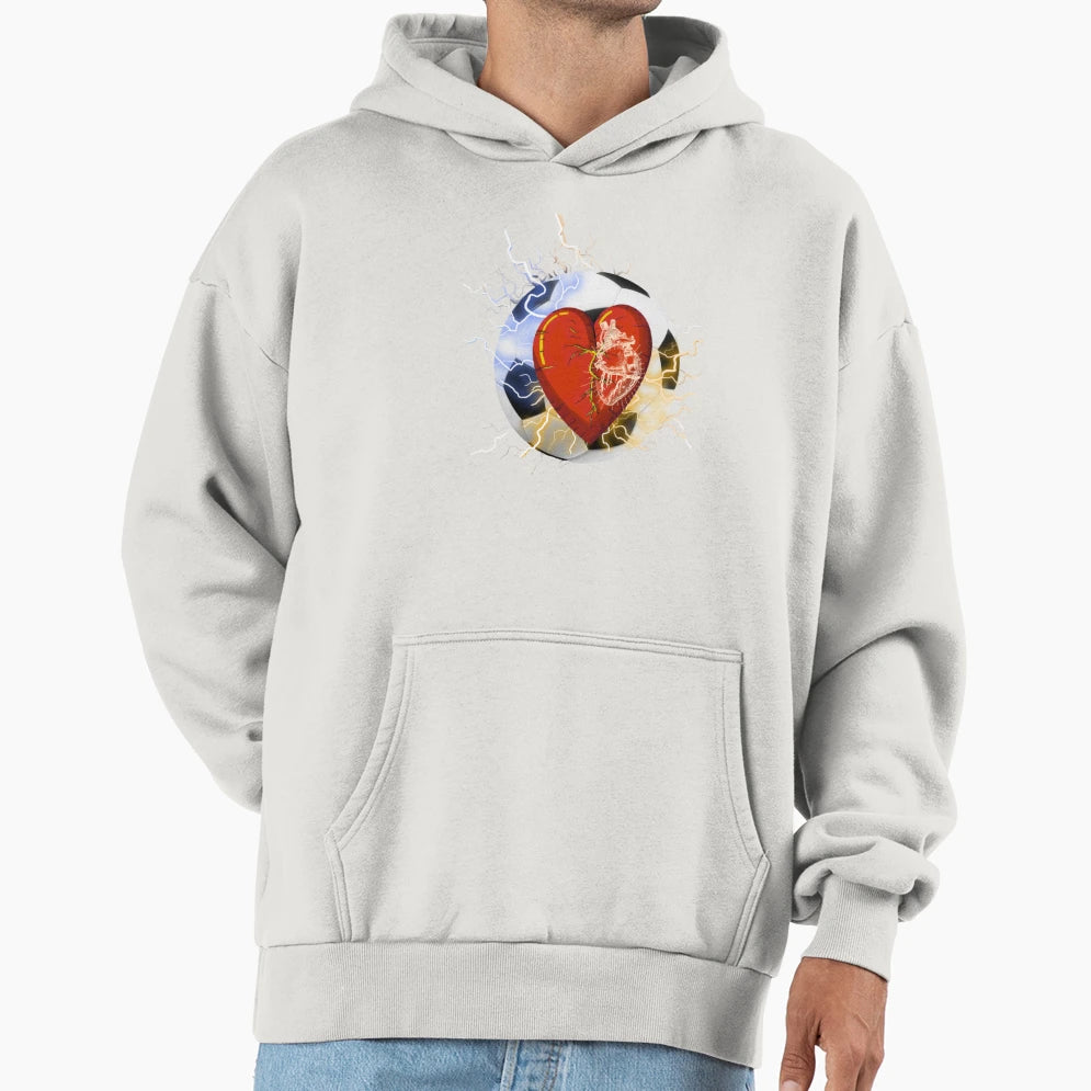 Heart Champion Soccer Hoodie - Fun Novelty Design Men Women - T-Shirt, Sweatshirt, Hoodie