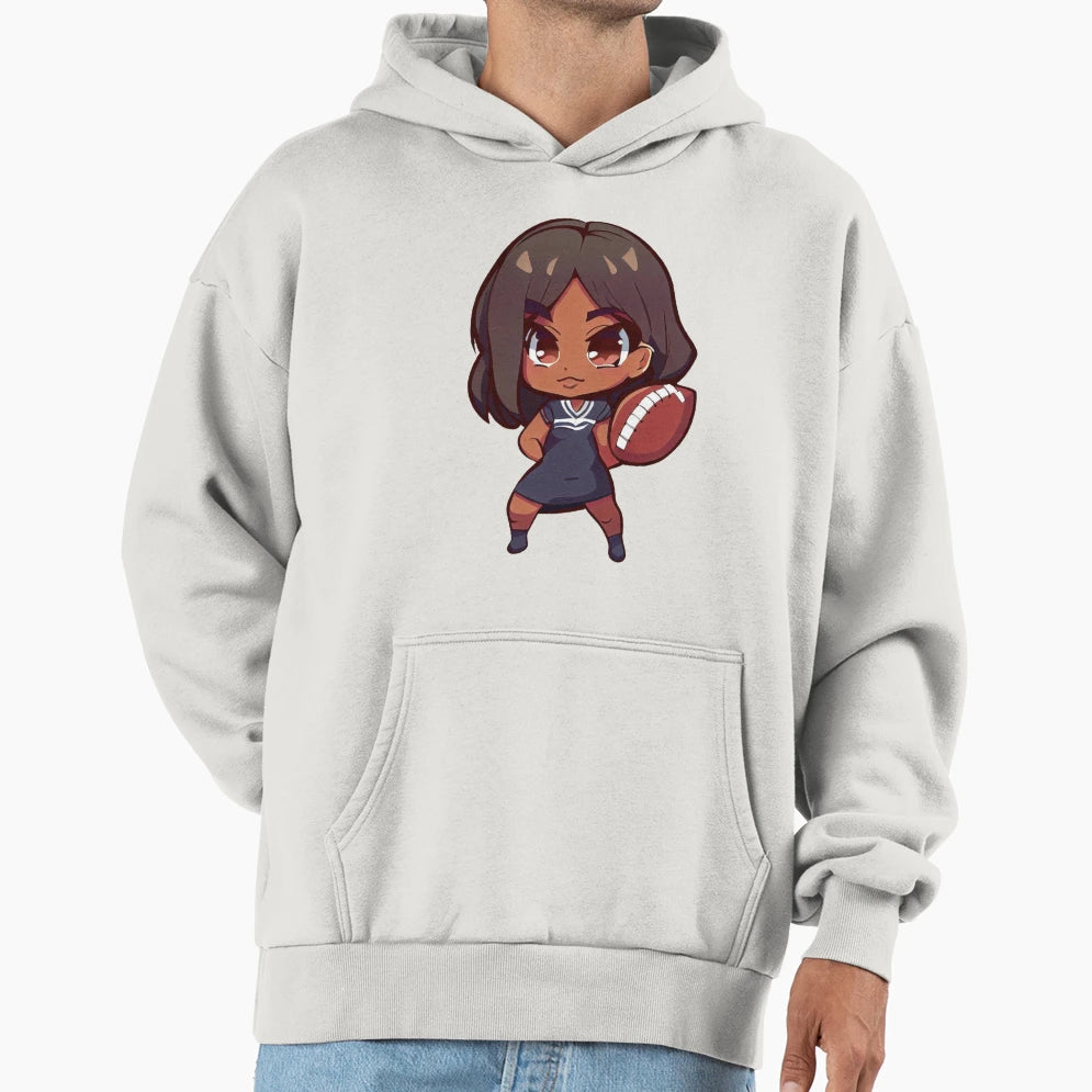 Chibi Football Anime Hoodie - Unique Graphic Unisex - T-Shirt, Sweatshirt, Hoodie