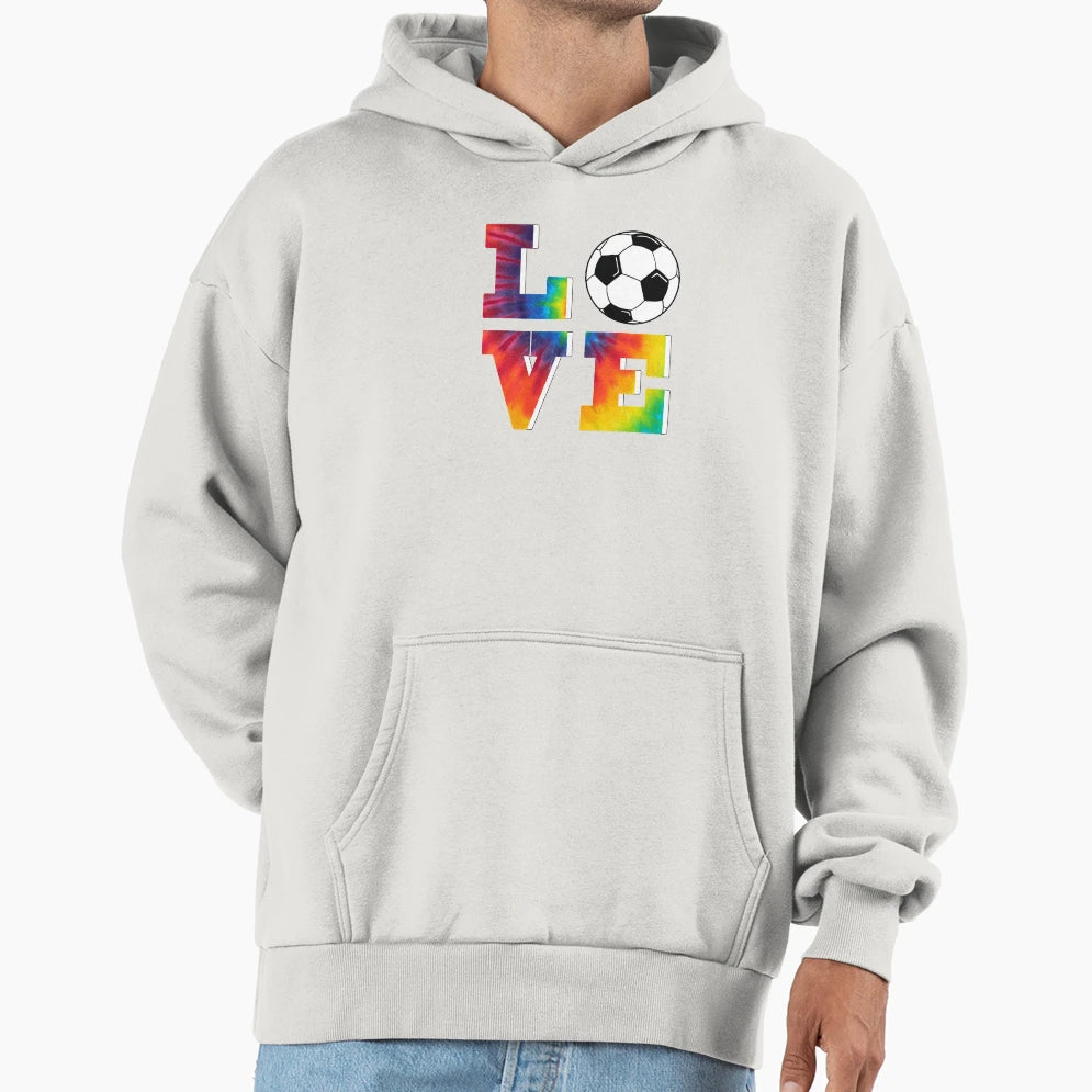 Soccer Love Tie Dye Hoodie - Minimalist Print Men Women - T-Shirt, Sweatshirt, Hoodie