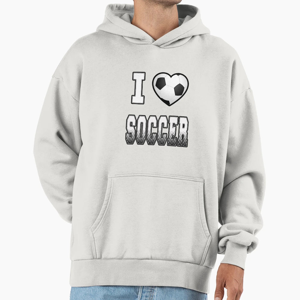 I Love Soccer T-Shirt - Custom Art Print for Adults - T-Shirt, Sweatshirt, Hoodie