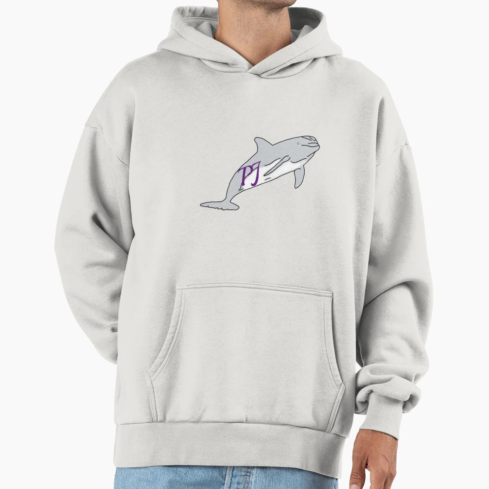 Pajama Dolphin Name Plate Series 2 Hoodie - Minimalist Print for Adults - T-Shirt, Sweatshirt, Hoodie