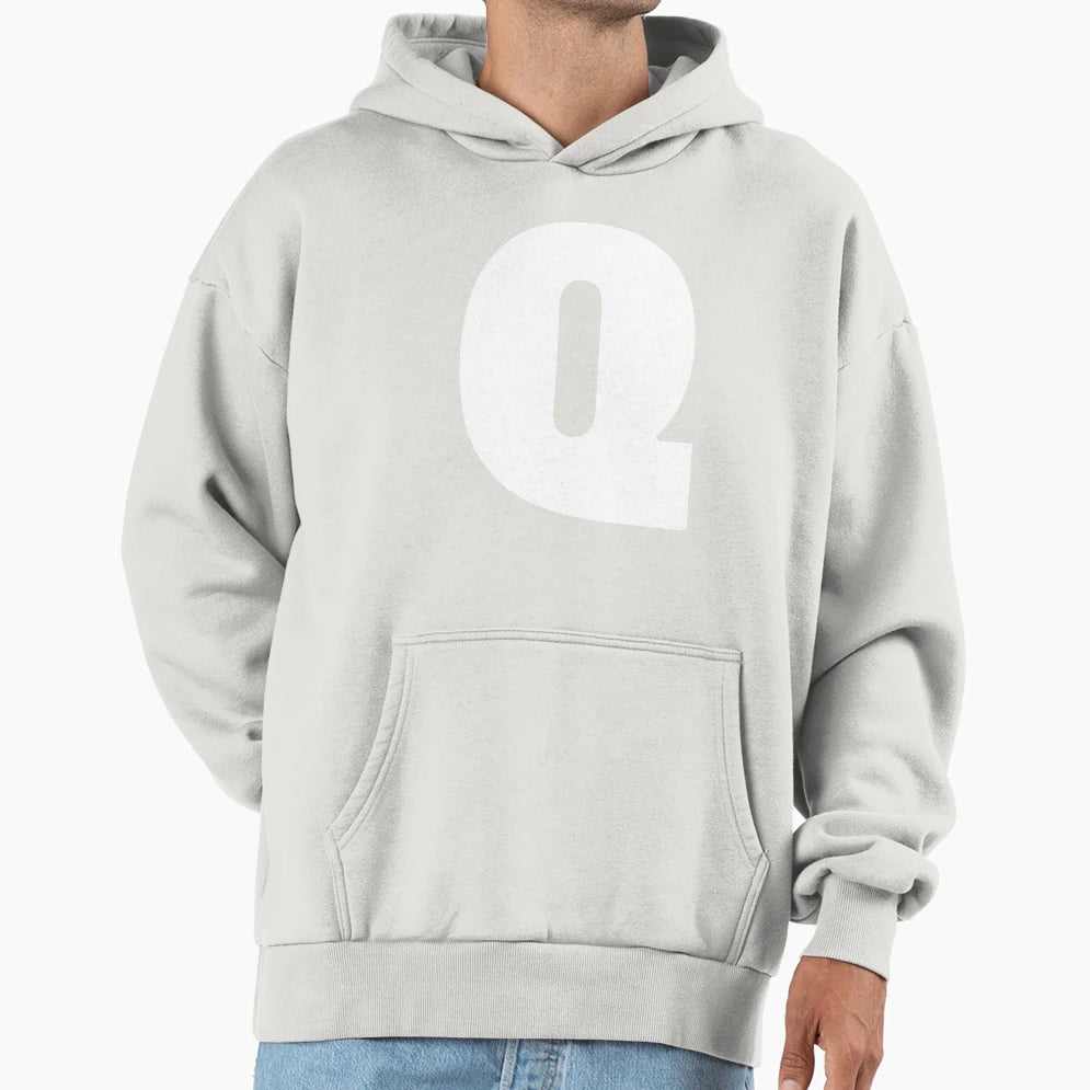 Alphabet Q Uppercase Letter Q Letter Q Hoodie - Aesthetic Graphic Unisex - T-Shirt, Sweatshirt, Hoodie