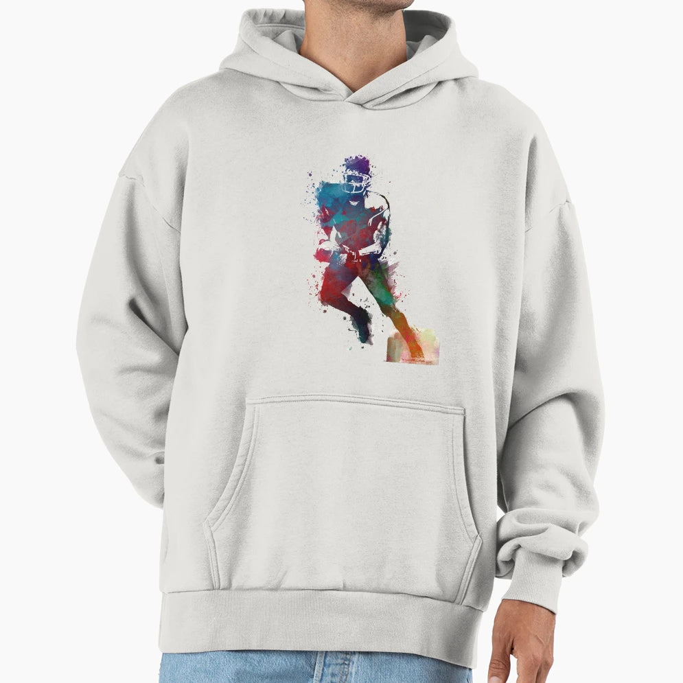 American Football Player 1 Sport Football Hoodie - Aesthetic Graphic Unisex - T-Shirt, Sweatshirt, Hoodie