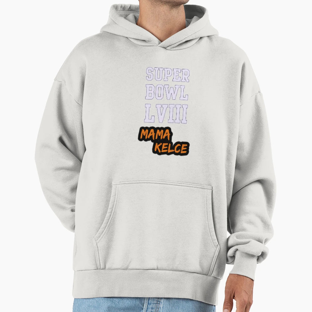 Super Bowl Lviii Mama Kelce Kylie Kelce Hoodie - Custom Art Print Men Women - T-Shirt, Sweatshirt, Hoodie