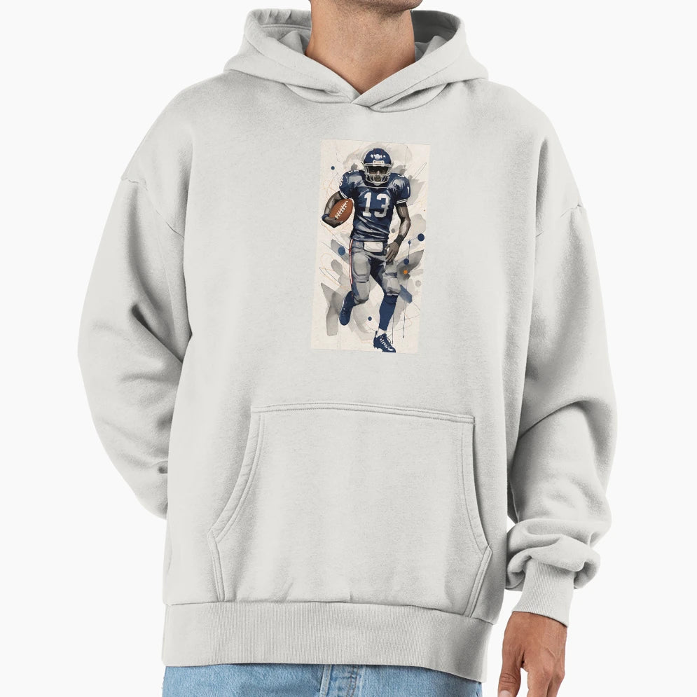 Football Player Hoodie - Fun Novelty Design Men Women - T-Shirt, Sweatshirt, Hoodie