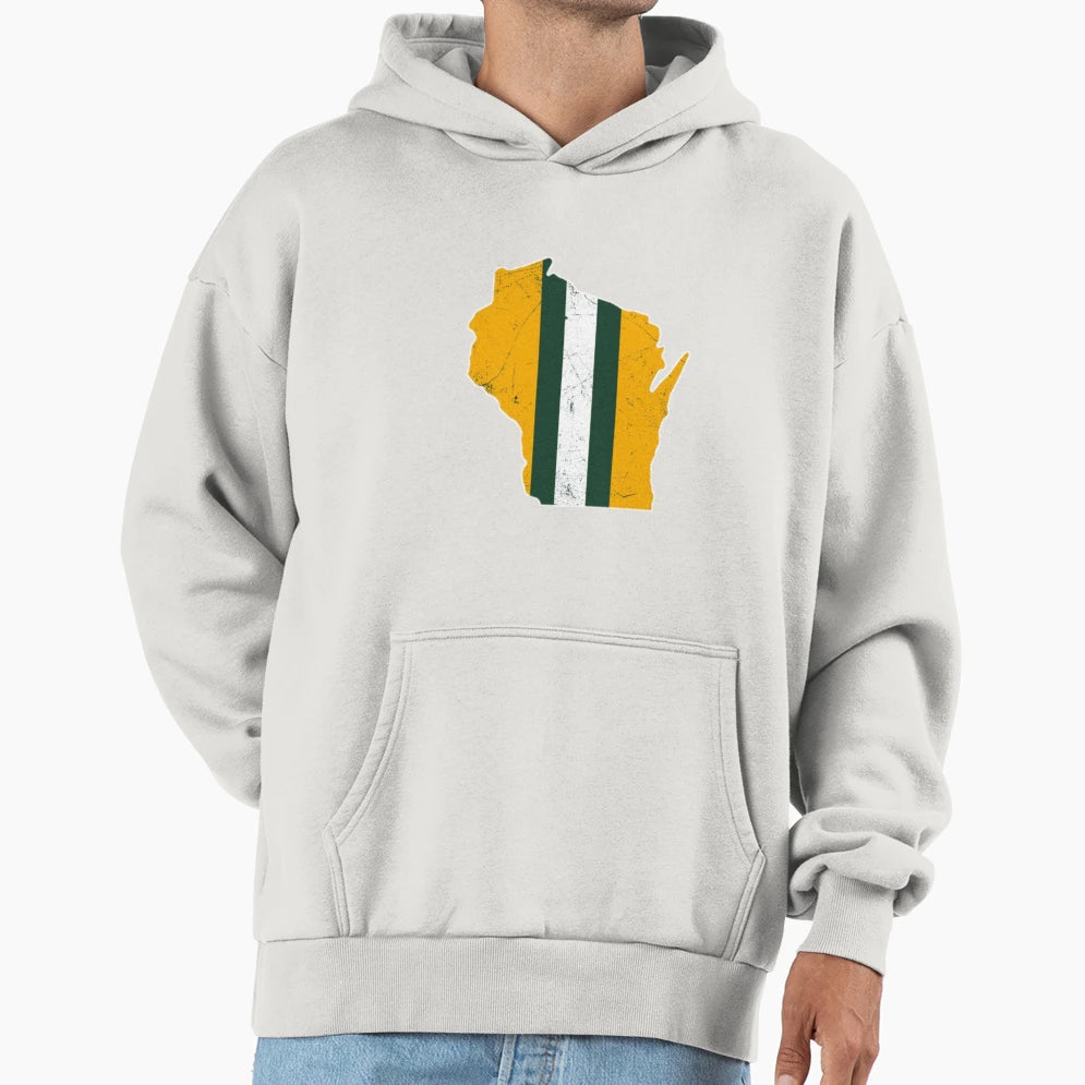 Green Bay Helmet Hoodie - Novelty Apparel for Adults - T-Shirt, Sweatshirt, Hoodie