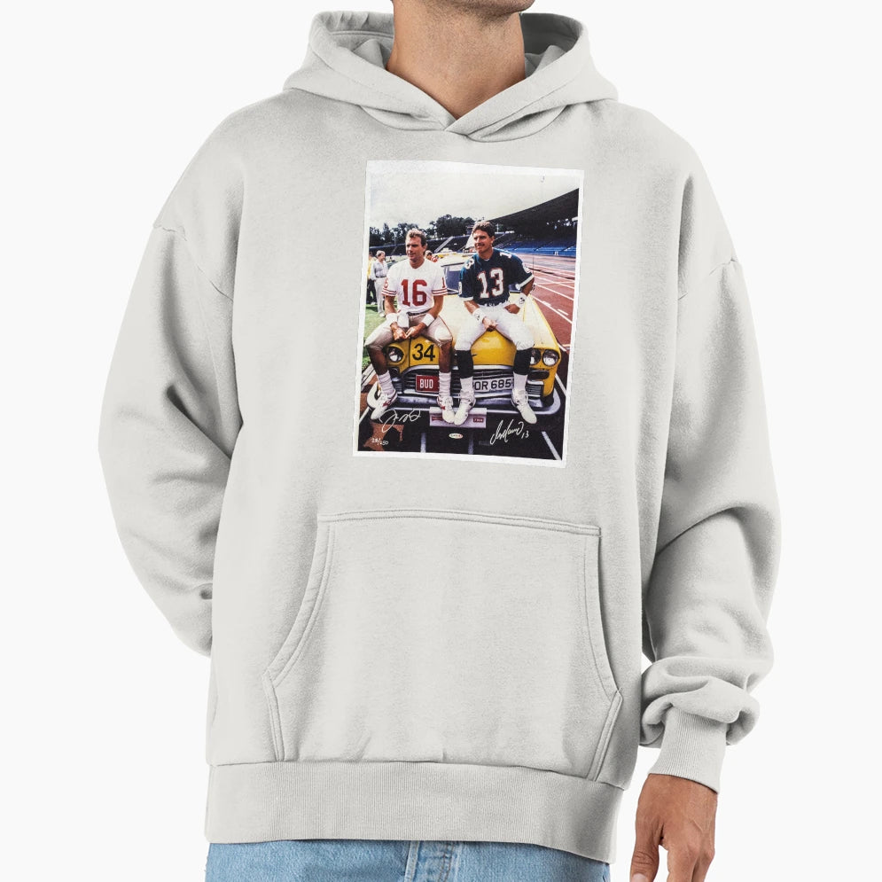Dan Marino Joe Montana Hoodie - Minimalist Print Men Women - T-Shirt, Sweatshirt, Hoodie