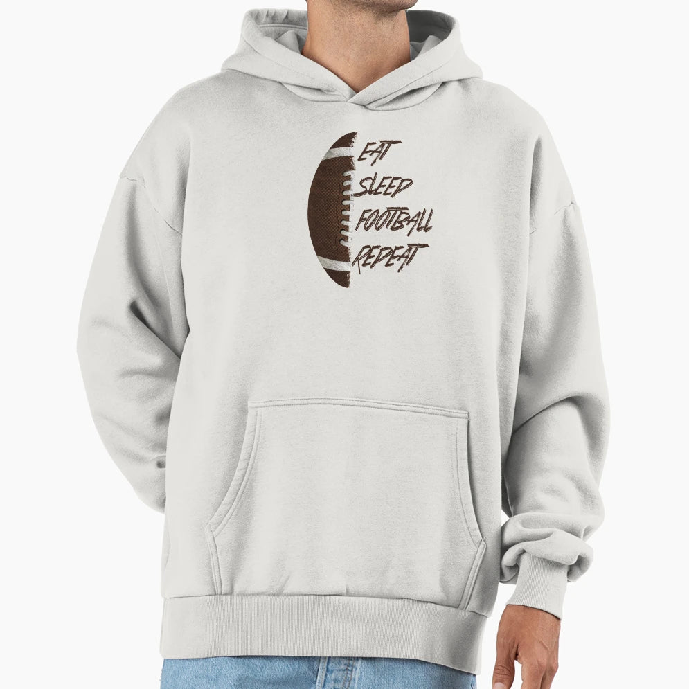 American Football Eat Sleep Hoodie - Casual Everyday Wear Men Women - T-Shirt, Sweatshirt, Hoodie