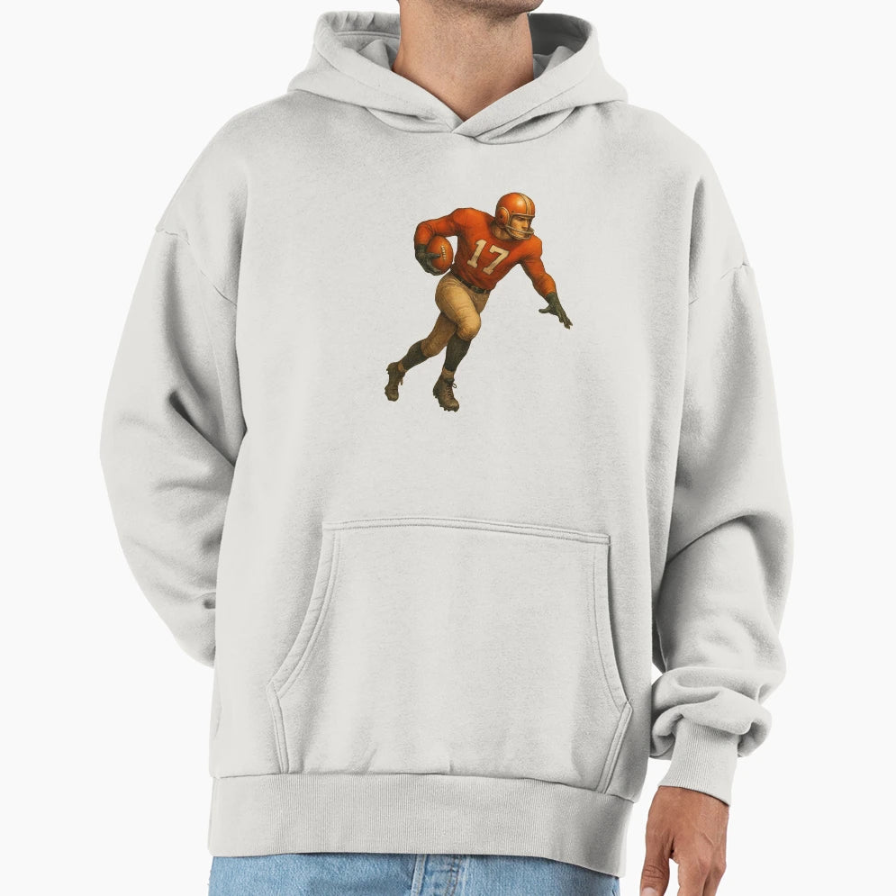 Dynamic American Football Illustration Hoodie - Fun Novelty Design Unisex - T-Shirt, Sweatshirt, Hoodie