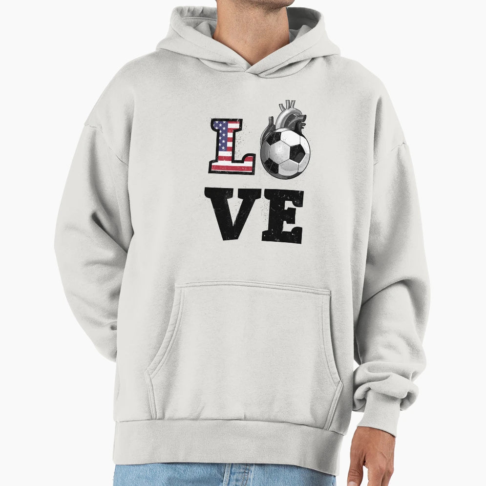 American Soccer Hoodie - Streetwear Style Men Women - T-Shirt, Sweatshirt, Hoodie