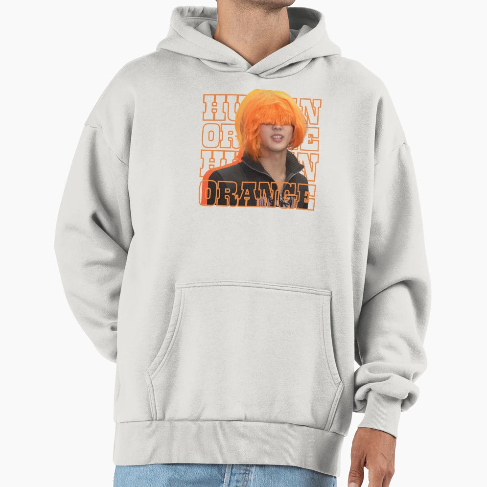Enha Human Orange Yang Jungwon Hoodie - Minimalist Print for Adults - T-Shirt, Sweatshirt, Hoodie