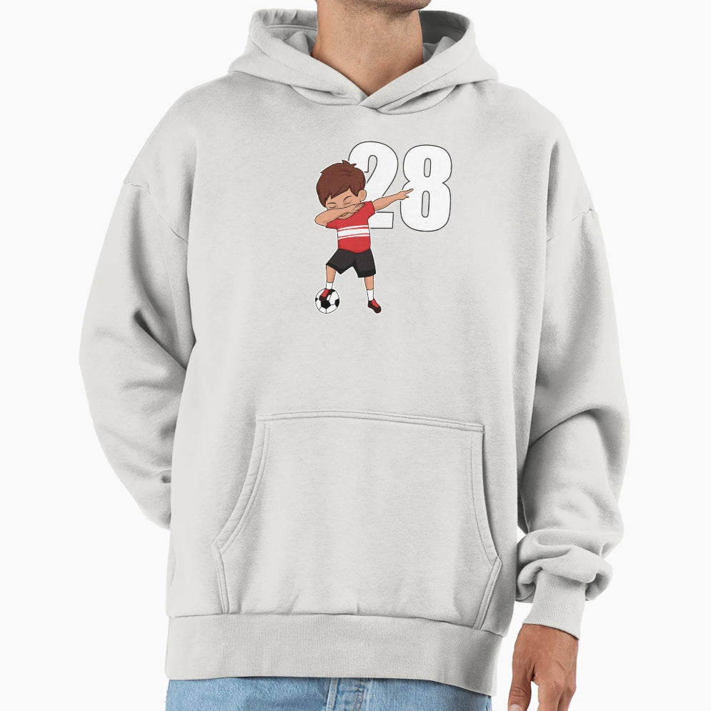 Awesome Soccer Player Number 28 Soccer Hoodie - Custom Art Print Men Women - T-Shirt, Sweatshirt, Hoodie