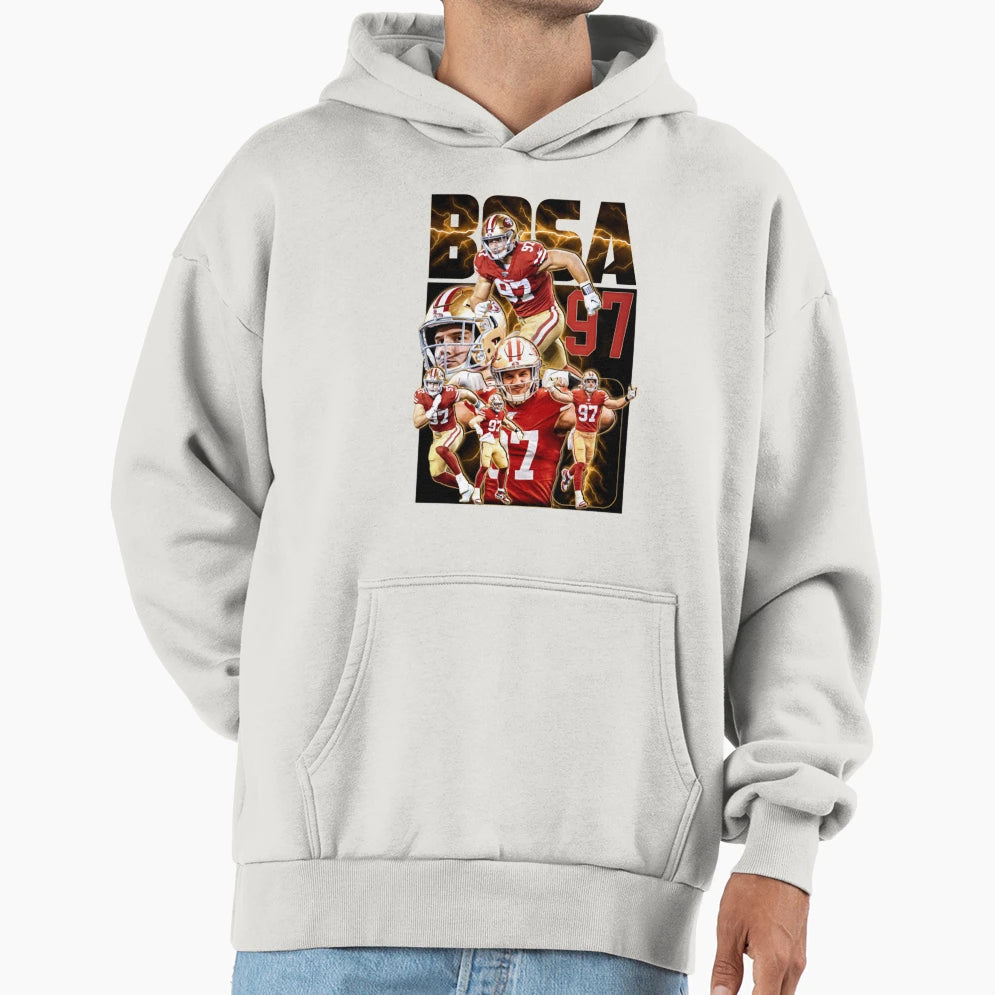Defensive End Player 97 Touchdown Hoodie - Novelty Apparel Men Women - T-Shirt, Sweatshirt, Hoodie