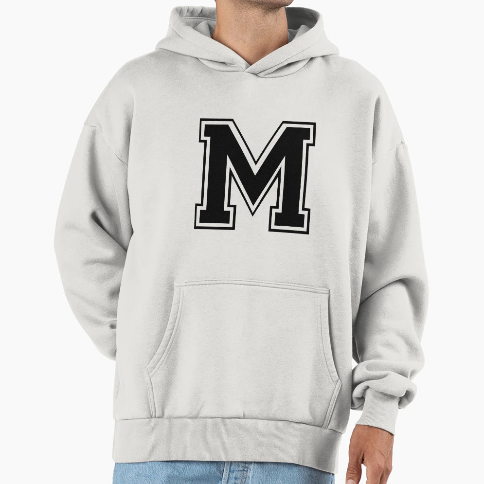 Letter M Hoodie - Novelty Apparel for Adults - T-Shirt, Sweatshirt, Hoodie