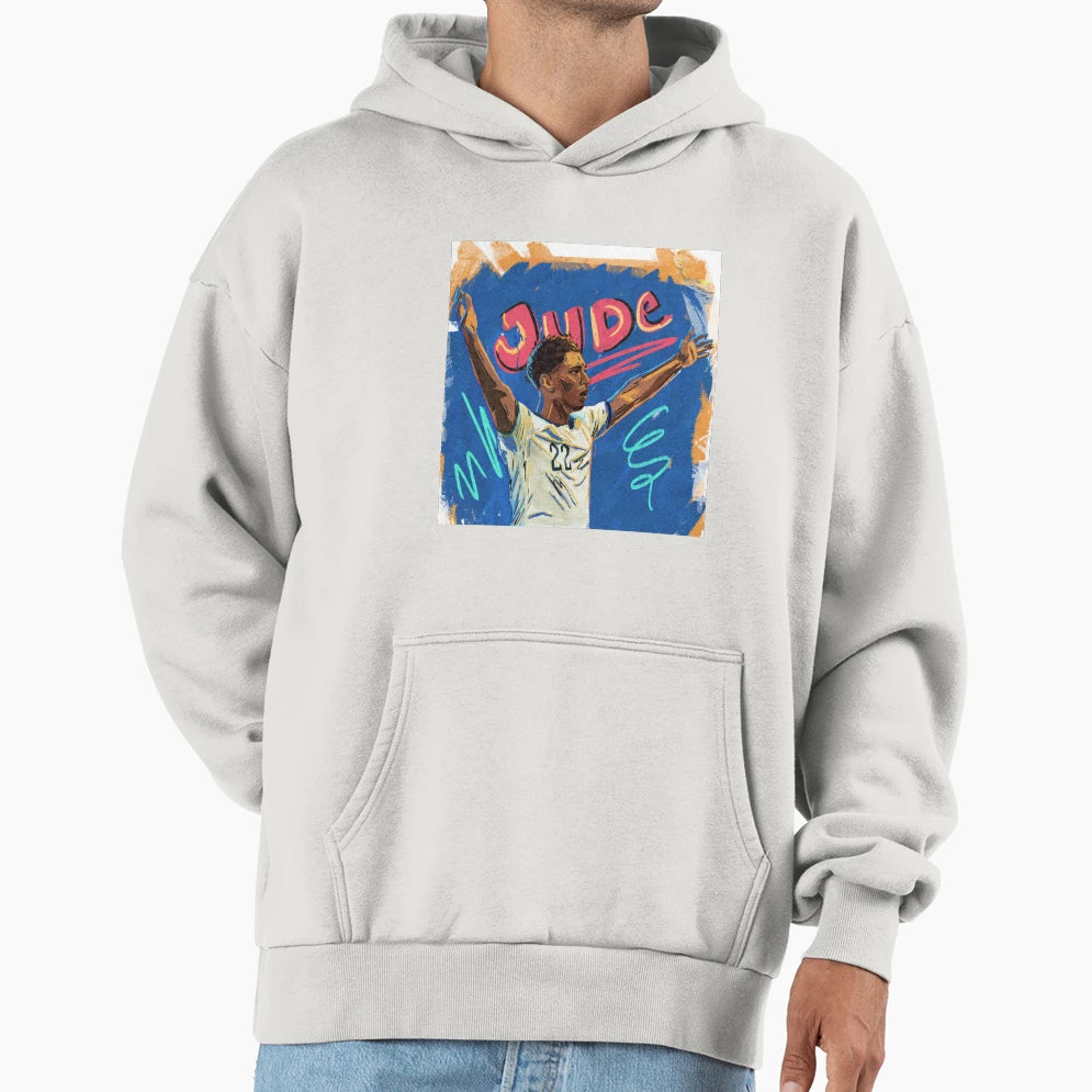 Jude Bellingham Celebration Hoodie - Fun Novelty Design for Adults - T-Shirt, Sweatshirt, Hoodie
