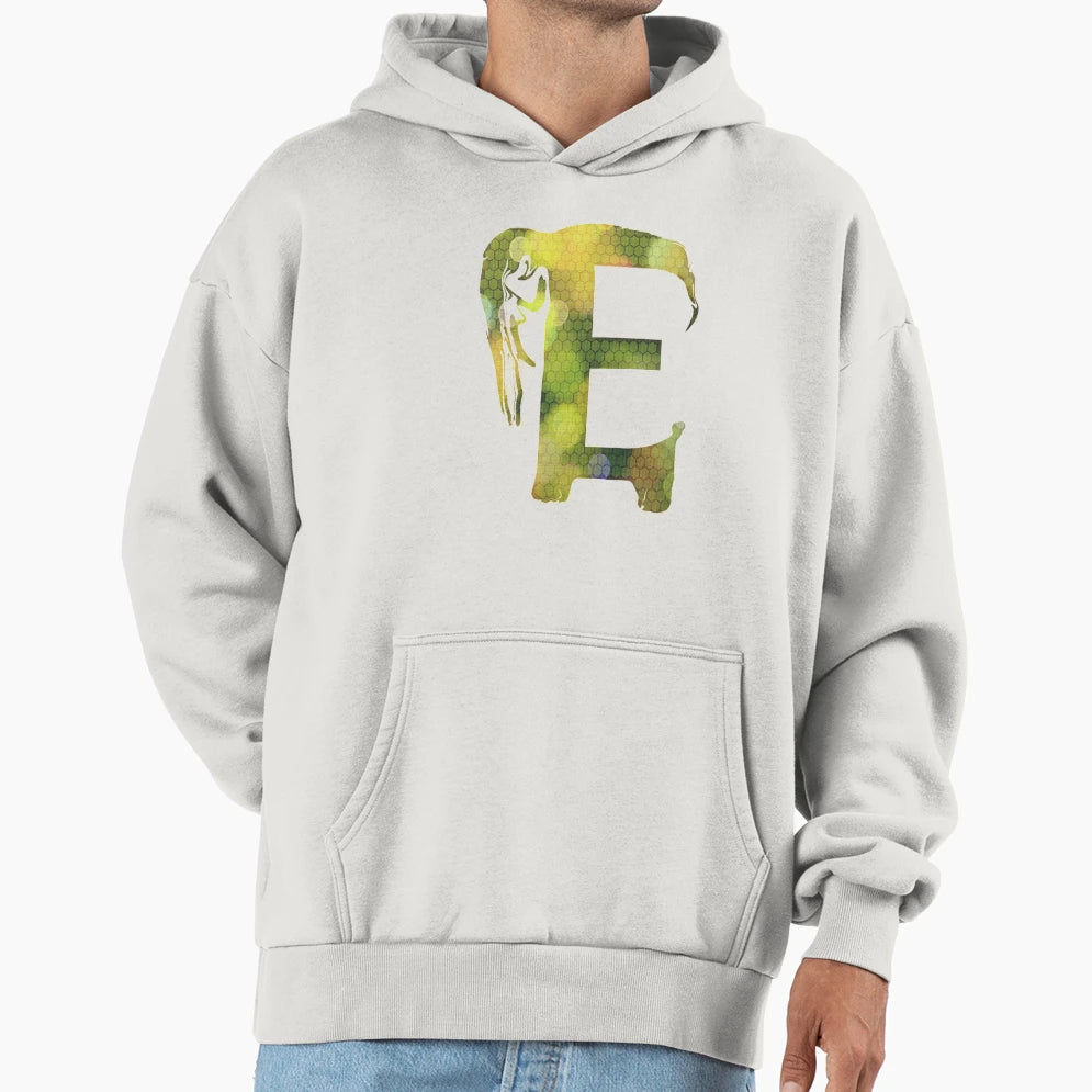 E Elephant Hoodie - Aesthetic Graphic Men Women - T-Shirt, Sweatshirt, Hoodie