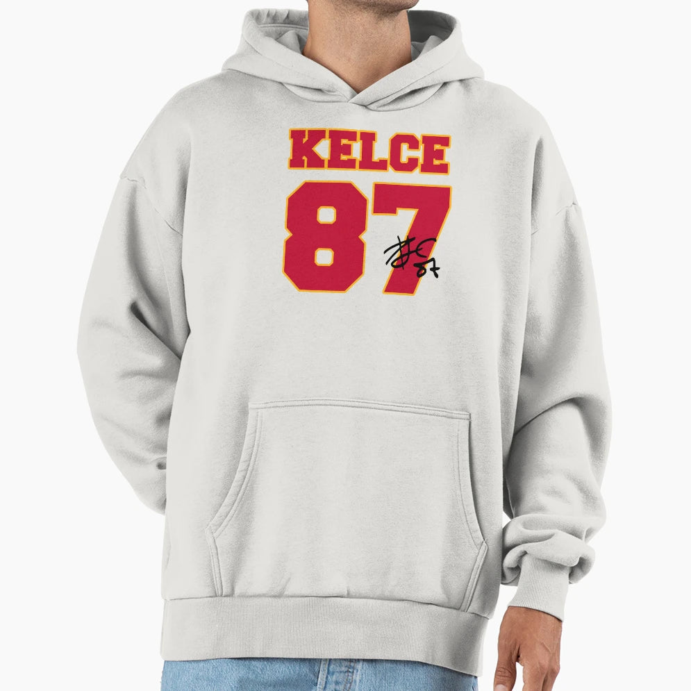 Kelce 87 Hoodie - Trendy Graphic for Adults - T-Shirt, Sweatshirt, Hoodie