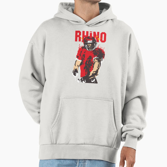 Blooded Rhino Hoodie - Minimalist Print Men Women - T-Shirt, Sweatshirt, Hoodie