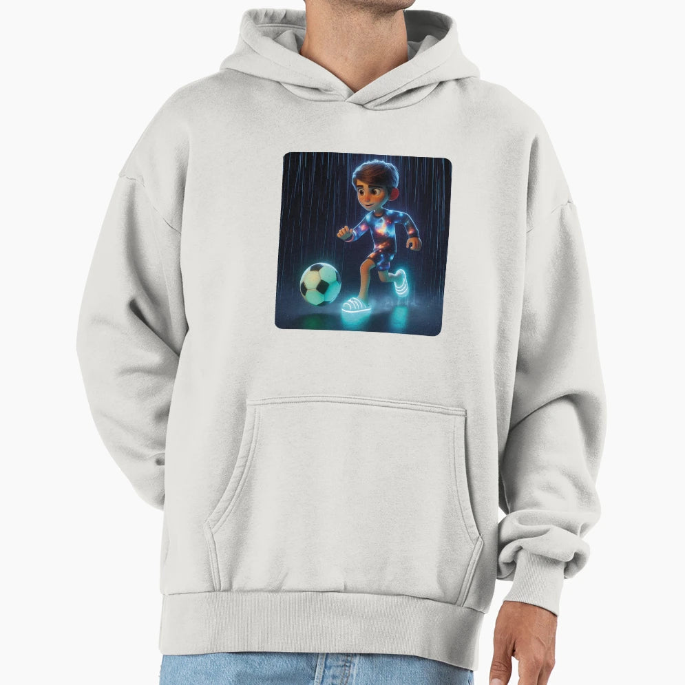 Sports Soccer Rain Hoodie - Custom Art Print for Adults - T-Shirt, Sweatshirt, Hoodie