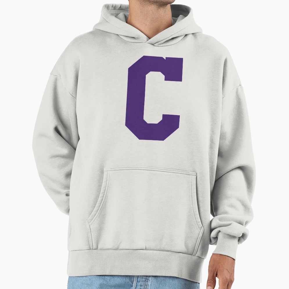 Alphabet Purple C Sports Letter C Hoodie - Unique Graphic Unisex - T-Shirt, Sweatshirt, Hoodie