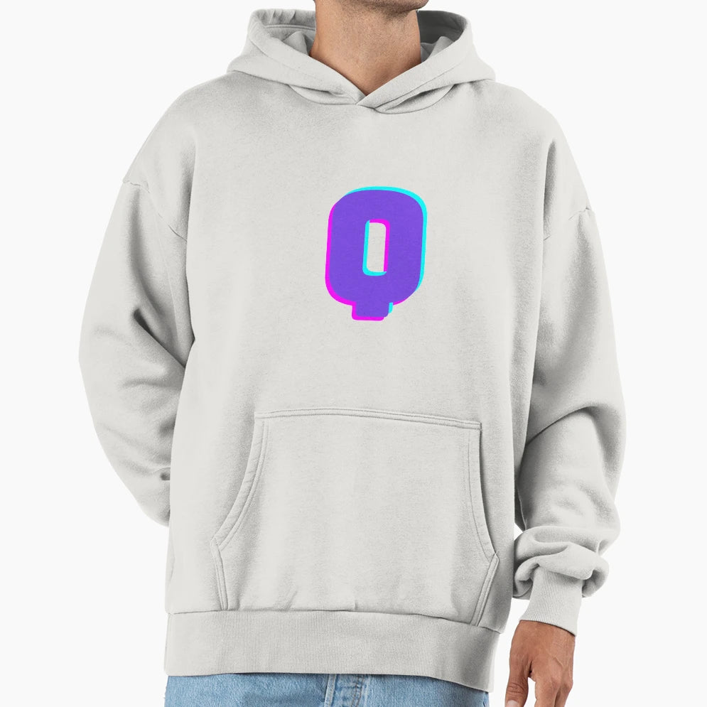 Letter Q Hoodie - Custom Art Print Unisex - T-Shirt, Sweatshirt, Hoodie