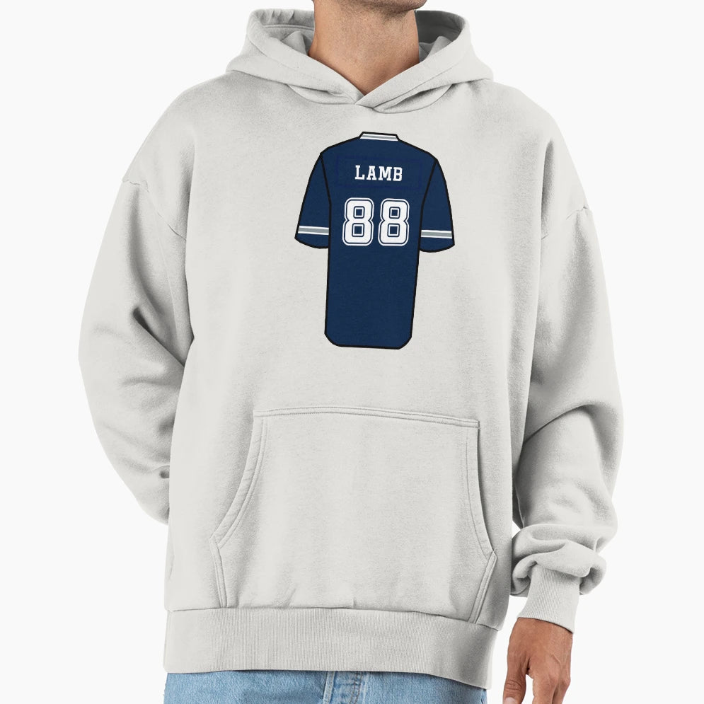 Lamb Jersey Hoodie - Streetwear Style Men Women - T-Shirt, Sweatshirt, Hoodie
