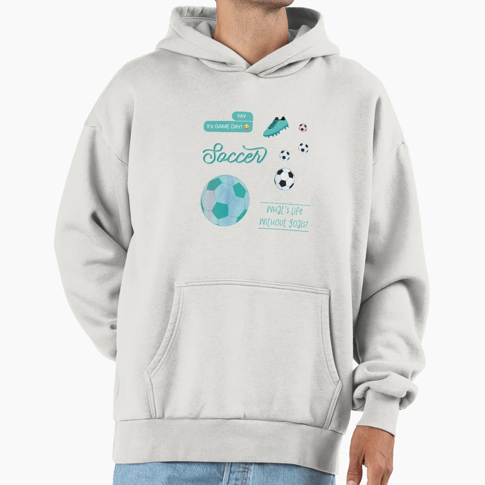 Teal Watercolor Soccer Pack Hoodie - Aesthetic Graphic Unisex - T-Shirt, Sweatshirt, Hoodie