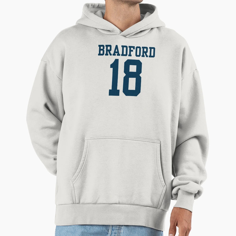 Rookie Football Team Bradford 18 Blue T-Shirt - Trendy Graphic for Adults - T-Shirt, Sweatshirt, Hoodie