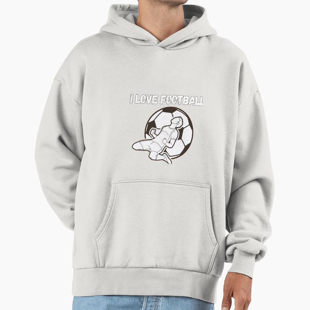 Love Football Hoodie - Unique Graphic for Adults - T-Shirt, Sweatshirt, Hoodie