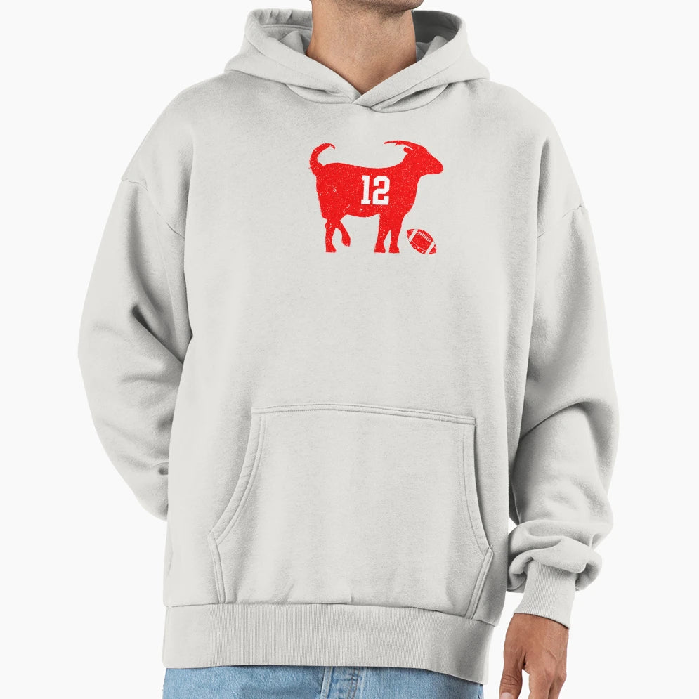 Goat 12 Tampa Bay Football Hoodie - Fun Novelty Design Unisex - T-Shirt, Sweatshirt, Hoodie
